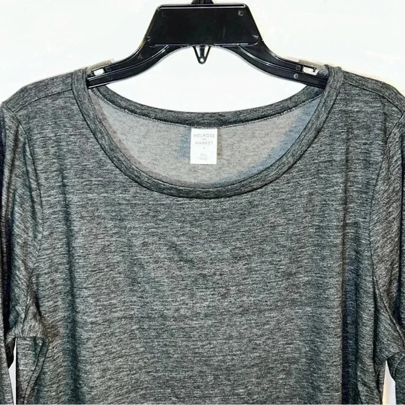 NEW Melrose And Market Dress Plus Size 1X Ruched Heather Charcoal Grey Bodycon - Picture 5 of 9